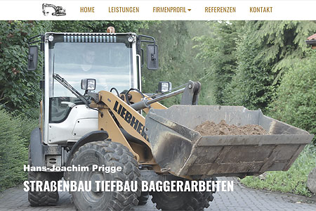 Startseite website Bagger Prigge Jork