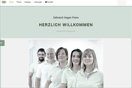 Startseite website priem-zahnarzt-harburg